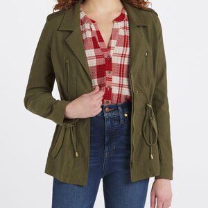 Eden Society Laysha Cargo Utility Jacket Olive Green Small